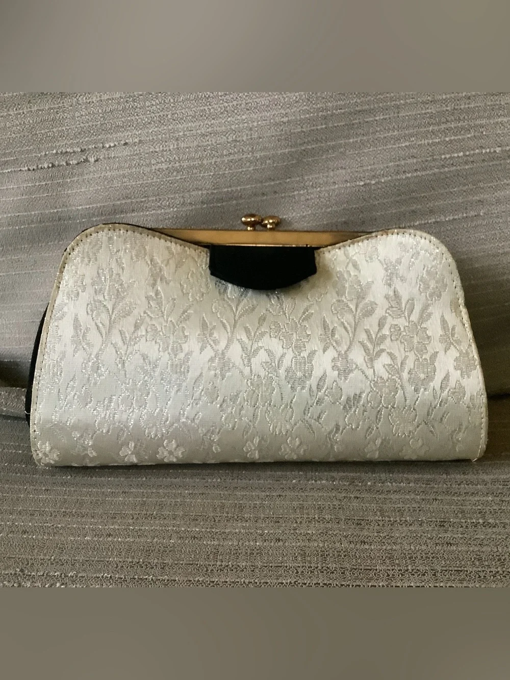 Vintage 3 in 1 Evening Clutch with Gold Frame